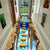 Visual Carpet 3D Graphic Illusion Cliff Falls Print Floor Mat Small Area Rug for Living Room Balcony Stair Kitchen Hallway Decor