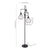 KOMORE Black Modern Industrial Style 3-head Floor Lamp with Irregular Shade for Living Room Office, Bedroom, Hallway, Porch