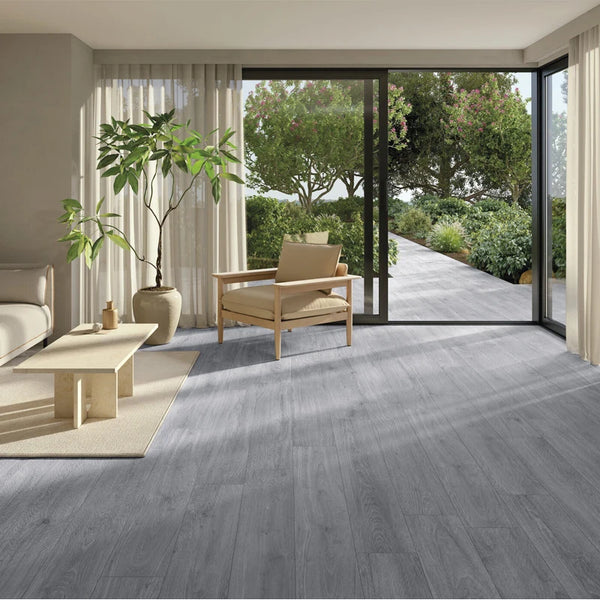Peel-and-Stick Laminate Wood Flooring Water-ResistantScratch-Resistant Easy Installation 915x152mm Rustic Wood Look 36-Pack