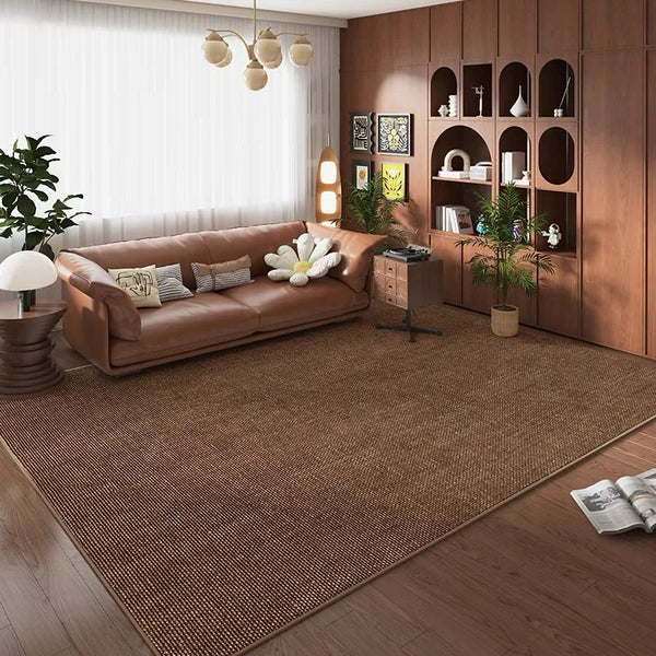 French Retro Living Room Carpet Large Area Brown Rug Coffee Table Study Bedroom Bedside Non-slip Soft Floor Mat Alfombra Ковер