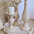 French Retro Wooden Candle Holder Wedding Candlestick Table Centerpieces Decorations Rustic Natural Wood Candle Stand Home Decor