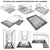 Black Brown Geometry Carpets for Living Room Modern Simple Plaid Room Decor Carpet Lounge Sofa Area Rug Soft Washable Floor Mat