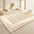VIKAMA Nordic Striped Artistic Plush Rug - Soft, Non-Slip Area Rug for Living Room, Bedroom, Study, Office Decor