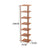Brown 7 Tier Bamboo Shoe Rack Entryway Hallway Shoe Shelf