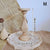 French Retro Wooden Candle Holder Wedding Candlestick Table Centerpieces Decorations Rustic Natural Wood Candle Stand Home Decor