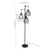 KOMORE Black Modern Industrial Style 3-head Floor Lamp with Irregular Shade for Living Room Office, Bedroom, Hallway, Porch