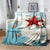 Natural Scenery Starfish Beach Shell Sea Star Sand Blanket,Soft Throw Blanket for Home Bedroom Bed Sofa Picnic Cover Kids Gift