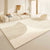 VIKAMA Nordic Striped Artistic Plush Rug - Soft, Non-Slip Area Rug for Living Room, Bedroom, Study, Office Decor