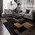 Black Brown Geometry Carpets for Living Room Modern Simple Plaid Room Decor Carpet Lounge Sofa Area Rug Soft Washable Floor Mat