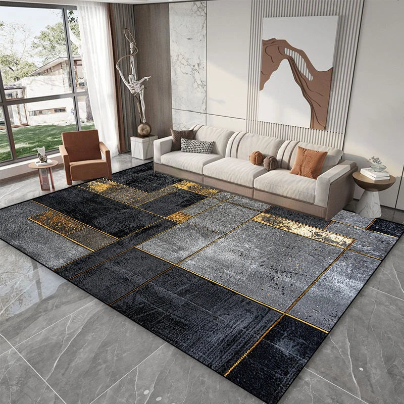 Modern Home Light Luxury Carpet Living Room Abstract Geometry Carpets Hall Sofa Area Floor Mat Room Decor Cloakroom Non-slip Rug
